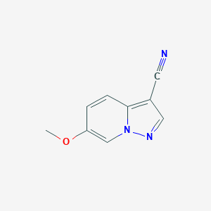 molecular formula C9H7N3O B13904877 6-Methoxypyrazolo[1,5-A]pyridine-3-carbonitrile 