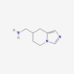 molecular formula C8H13N3 B13904882 5,6,7,8-Tetrahydroimidazo[1,5-a]pyridine-7-methanamine 