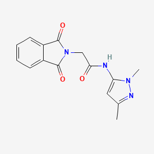 molecular formula C15H14N4O3 B1390489 N-(1,3-dimethyl-1H-pyrazol-5-yl)-2-(1,3-dioxoisoindolin-2-yl)acetamide CAS No. 1234860-36-6