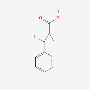 molecular formula C10H9FO2 B1390492 2-氟-2-苯基环丙烷甲酸 CAS No. 914221-42-4
