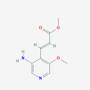 molecular formula C10H12N2O3 B1390498 3-(3-氨基-5-甲氧基吡啶-4-基)丙烯酸甲酯 CAS No. 1045858-57-8