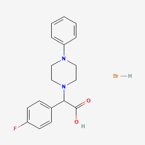 molecular formula C18H20BrFN2O2 B1390499 (4-氟苯基)(4-苯基哌嗪-1-基)-乙酸氢溴酸盐 CAS No. 1063629-72-0