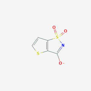 molecular formula C5H2NO3S2- B13904993 sodium thieno[2,3-d]isothiazol-3(2H)-one 1,1-dioxide 