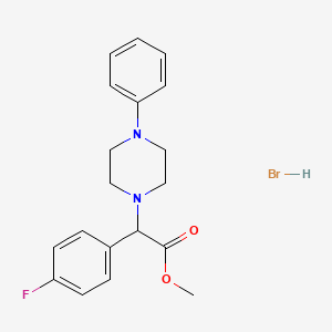 molecular formula C19H22BrFN2O2 B1390500 Methyl (4-fluorophenyl)(4-phenylpiperazin-1-yl)-acetate hydrobromide CAS No. 1063629-70-8