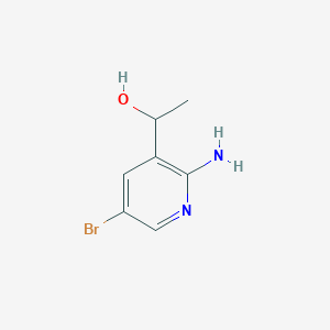 molecular formula C7H9BrN2O B13905000 1-(2-Amino-5-bromopyridin-3-yl)ethanol CAS No. 1067887-42-6