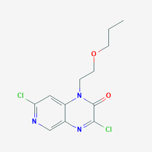 molecular formula C12H13Cl2N3O2 B1390501 3,7-二氯-1-(2-丙氧基乙基)吡啶并[3,4-b]吡嗪-2(1H)-酮 CAS No. 915307-81-2