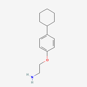 molecular formula C14H21NO B13905019 2-(4-Cyclohexylphenoxy)ethanamine 