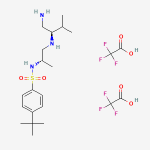 N-[(1S)-2-[[(1R)-1-(aminomethyl)-2-methyl-propyl]amino]-1-methyl-ethyl]-4-tert-butyl-benzenesulfonamide;2,2,2-trifluoroacetic acid