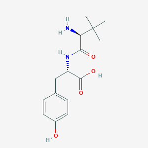 molecular formula C15H22N2O4 B13905082 (2S)-2-[[(2S)-2-amino-3,3-dimethylbutanoyl]amino]-3-(4-hydroxyphenyl)propanoic acid 