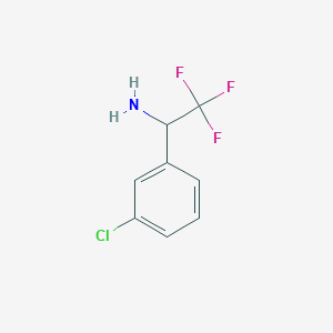molecular formula C8H7ClF3N B1390510 1-(3-氯苯基)-2,2,2-三氟乙基胺 CAS No. 886368-66-7