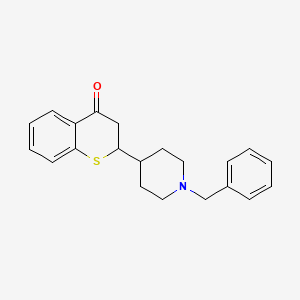 molecular formula C21H23NOS B1390512 2-(1-Benzylpiperidin-4-yl)-2,3-dihydro-4H-thiochromen-4-one CAS No. 1204401-49-9
