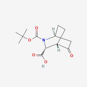 molecular formula C13H19NO5 B13905135 (1S,3R,4S)-2-Tert-butoxycarbonyl-5-oxo-2-azabicyclo[2.2.2]octane-3-carboxylic acid 