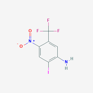 molecular formula C7H4F3IN2O2 B1390515 2-碘-4-硝基-5-(三氟甲基)苯胺 CAS No. 852569-37-0
