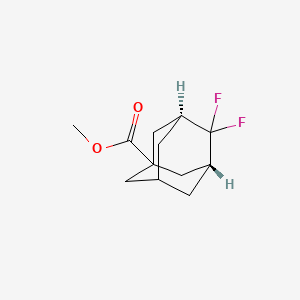 molecular formula C12H16F2O2 B13905152 methyl (3S,5R)-4,4-difluoroadamantane-1-carboxylate 