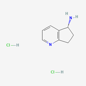 molecular formula C8H12Cl2N2 B13905164 (5R)-6,7-dihydro-5H-cyclopenta[b]pyridin-5-amine;dihydrochloride 