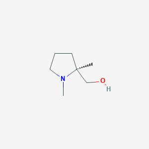 molecular formula C7H15NO B13905172 [(2S)-1,2-Dimethylpyrrolidin-2-YL]methanol 