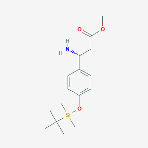 methyl (3R)-3-amino-3-[4-[tert-butyl(dimethyl)silyl]oxyphenyl]propanoate