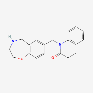 2-methyl-N-phenyl-N-(2,3,4,5-tetrahydro-1,4-benzoxazepin-7-ylmethyl)propanamide