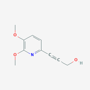 molecular formula C10H11NO3 B1390520 3-(5,6-二甲氧基吡啶-2-基)丙-2-炔-1-醇 CAS No. 1087659-28-6