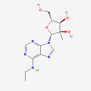 2-(6-Ethylamino-purin-9-yl)-5-hydroxymethyl-3-methyl-tetrahydro-furan-3,4-diol