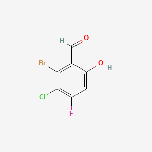 2-Bromo-3-chloro-4-fluoro-6-hydroxybenzaldehyde