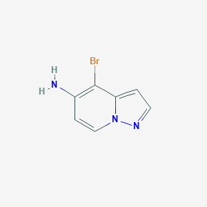 molecular formula C7H6BrN3 B13905232 4-Bromopyrazolo[1,5-a]pyridin-5-amine 