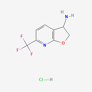 6-(Trifluoromethyl)-2H,3H-furo[2,3-b]pyridin-3-amine HCl