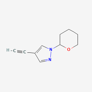 molecular formula C10H12N2O B13905285 4-Ethynyl-1-(tetrahydro-2H-pyran-2-yl)-1H-pyrazole 