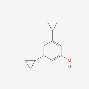 molecular formula C12H14O B13905310 3,5-Dicyclopropylphenol 