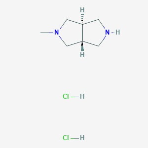 molecular formula C7H16Cl2N2 B13905313 trans-2-Methyl-octahydro-pyrrolo[3,4-c]pyrrole dihydrochloride 