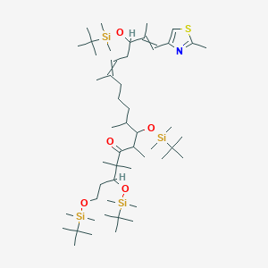 molecular formula C51H101NO5SSi4 B13905347 (3S,6R,7S,8S,12Z,15S,16E)-1,3,7,15-Tetrakis-{[tert-butyl(dimethyl)silyl]oxy}-4,4,6,8,12,16-hexamethyl-17-(2-methyl-1,3-thiazol-4-YL)heptadeca-12,16-dien-5-one 