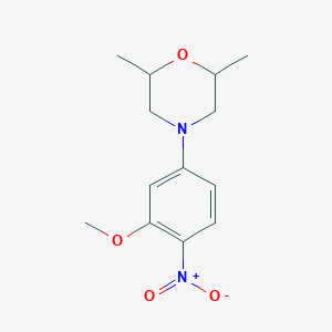 molecular formula C13H18N2O4 B1390538 4-(3-甲氧基-4-硝基苯基)-2,6-二甲基吗啉 CAS No. 1135283-59-8