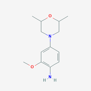 molecular formula C13H20N2O2 B1390539 4-(2,6-二甲基吗啉基)-2-甲氧基苯胺 CAS No. 1135283-65-6
