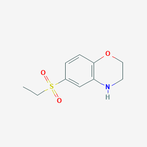 molecular formula C10H13NO3S B1390540 6-(ethylsulfonyl)-3,4-dihydro-2H-1,4-benzoxazine CAS No. 888731-85-9