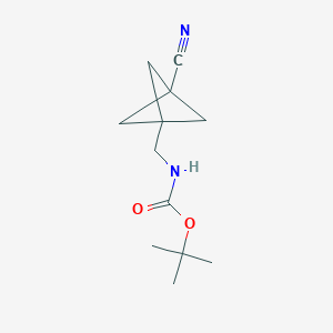 tert-butyl N-[(3-cyano-1-bicyclo[1.1.1]pentanyl)methyl]carbamate