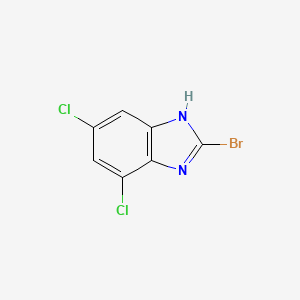 molecular formula C7H3BrCl2N2 B13905415 2-Bromo-5,7-dichloro-1H-benzimidazole 