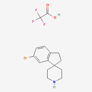 5-Bromospiro[1,2-dihydroindene-3,4'-piperidine];2,2,2-trifluoroacetic acid