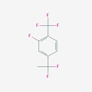 molecular formula C9H6F6 B1390544 4-(1,1-二氟乙基)-2-氟-1-(三氟甲基)苯 CAS No. 1138445-19-8