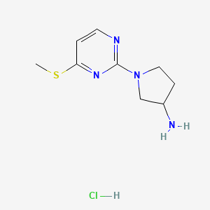 1-(4-Methylsulfanylpyrimidin-2-yl)pyrrolidin-3-amine;hydrochloride