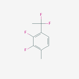 molecular formula C9H8F4 B1390546 1-(1,1-Difluoroethyl)-2,3-difluoro-4-methylbenzene CAS No. 1138445-04-1