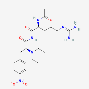 (2S)-2-acetamido-5-(diaminomethylideneamino)-N-[(2S)-2-(diethylamino)-3-(4-nitrophenyl)propanoyl]pentanamide