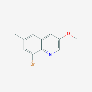 molecular formula C11H10BrNO B13905486 8-Bromo-3-methoxy-6-methylquinoline 