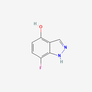 molecular formula C7H5FN2O B13905501 7-fluoro-1H-indazol-4-ol 