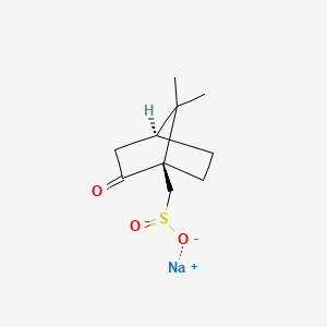 molecular formula C10H15NaO3S B13905508 sodium;[(1R,4S)-7,7-dimethyl-2-oxo-1-bicyclo[2.2.1]heptanyl]methanesulfinate 