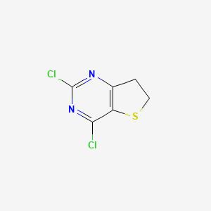 molecular formula C6H4Cl2N2S B1390551 2,4-二氯-6,7-二氢噻吩[3,2-D]嘧啶 CAS No. 74901-69-2