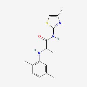 2-(2,5-Dimethyl-phenylamino)-N-(4-methyl-thiazol-2-yl)-propionamide