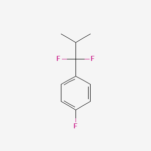 molecular formula C10H11F3 B1390553 1-(1,1-二氟-2-甲基丙基)-4-氟苯 CAS No. 1099597-91-7