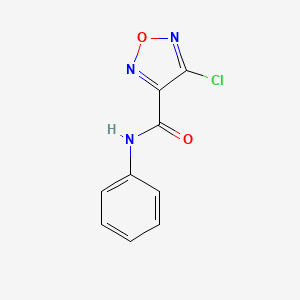 molecular formula C9H6ClN3O2 B13905607 4-Chloro-N-phenyl-1,2,5-oxadiazole-3-carboxamide 