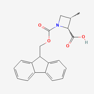 molecular formula C20H19NO4 B13905617 (2R,3S)-1-(9H-fluoren-9-ylmethoxycarbonyl)-3-methyl-azetidine-2-carboxylic acid 