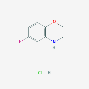 B1390562 6-fluoro-3,4-dihydro-2H-benzo[b][1,4]oxazine hydrochloride CAS No. 1210247-51-0